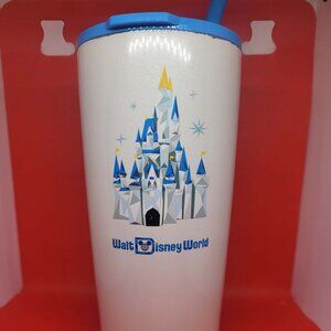 Disney Parks 2021 Magic Kingdom Cinderella Castle Starbucks Metal Tumbler Cup